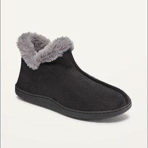 Old Navy Faux Fur Lined Slipper Bootie for Women New